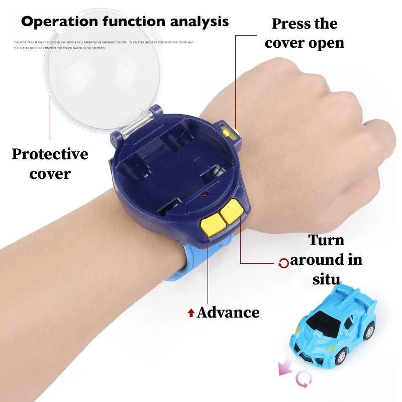 Speed Up Car Cartoon Mini Watch Car Toy, Usb Rechargeable Remote Control Toy
